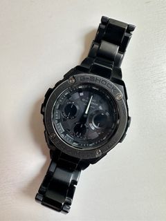 G Shock GST S110 黑色 不銹鋼錶
