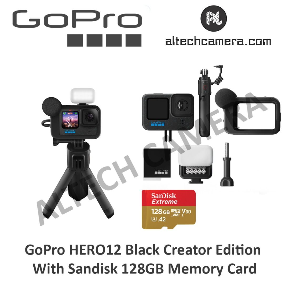 GoPro HERO 12 Black with SanDisk 128GB MicroSD Card