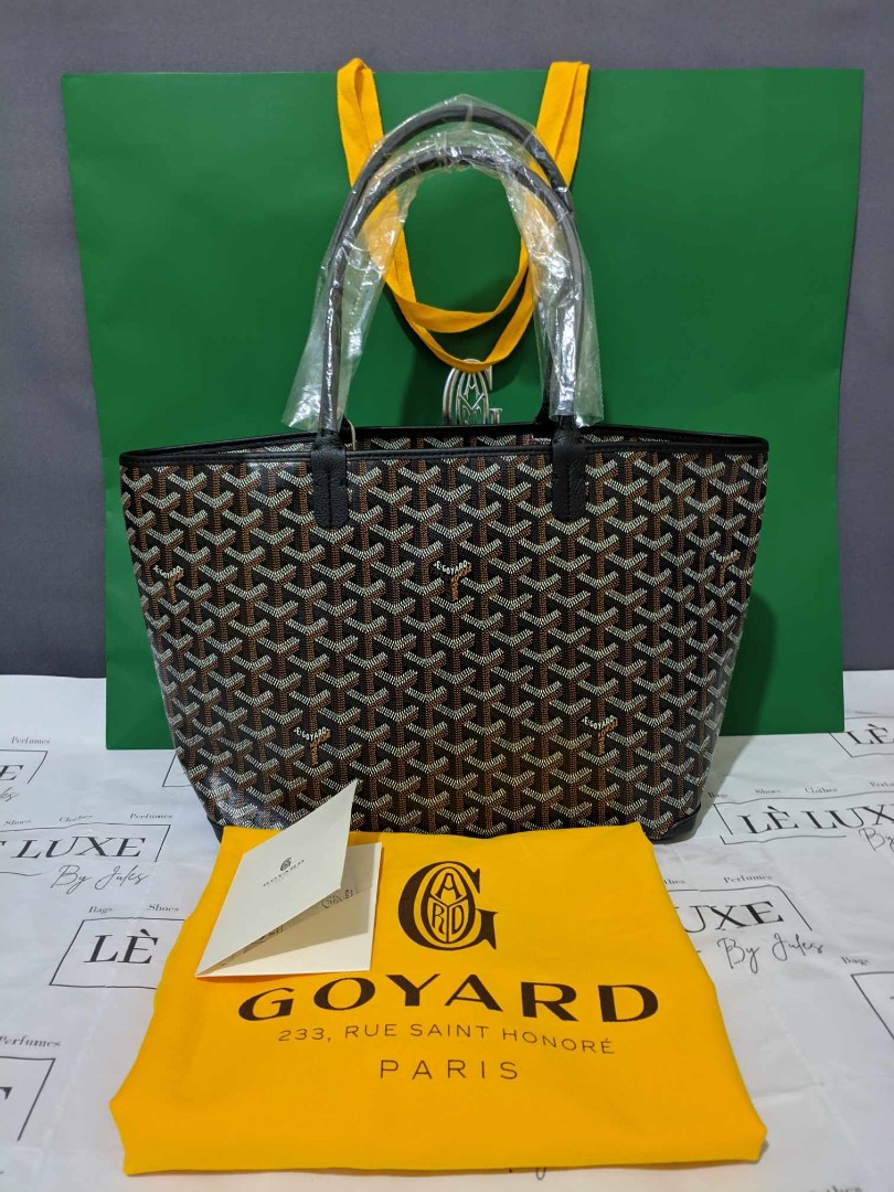 Goyard Artois black pm fullset 2022 receipt, Luxury, Bags & Wallets on  Carousell