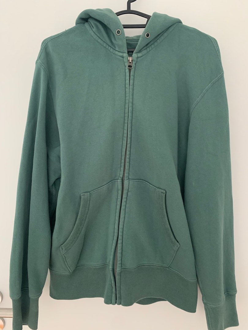 green zip up hoodie, Women's Fashion, Coats, Jackets and Outerwear on