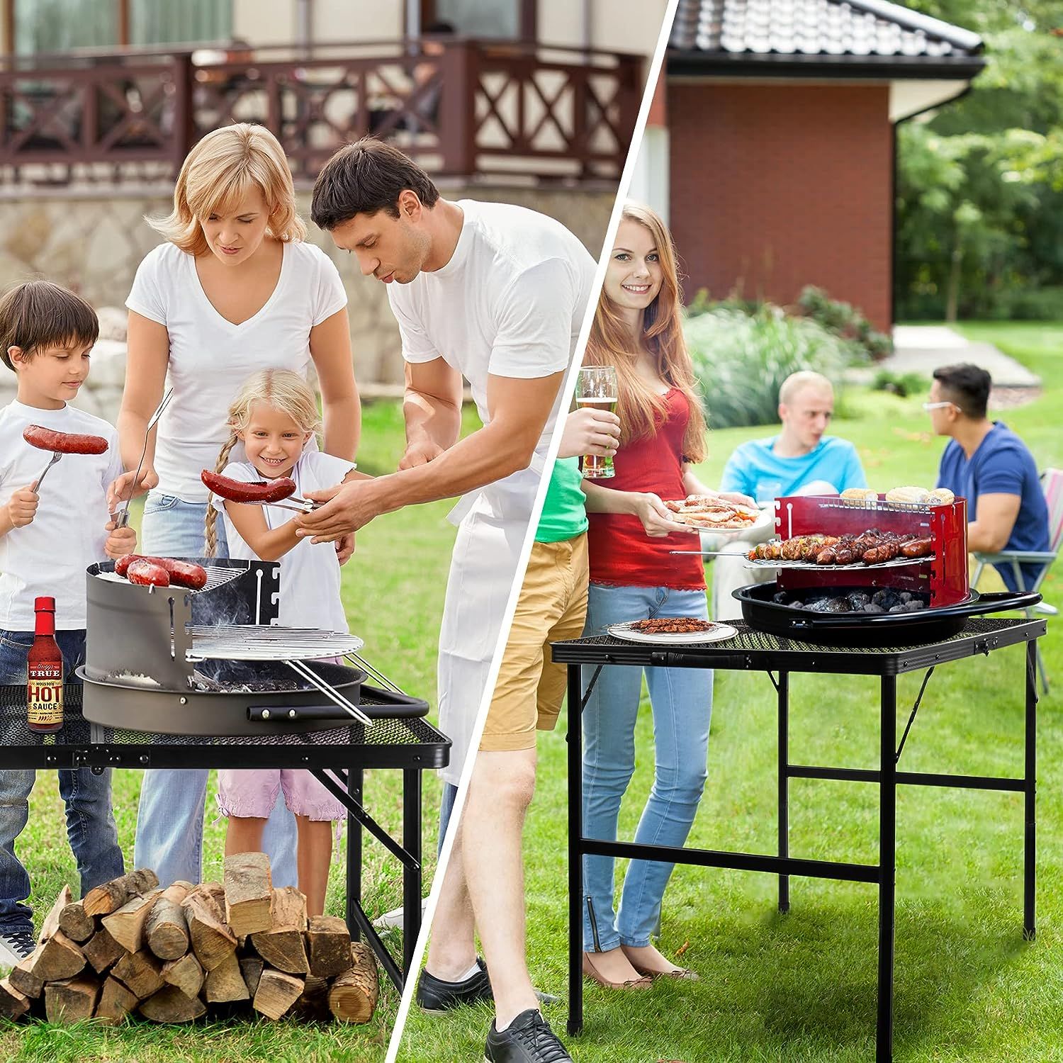 Portable grill deals stand camping