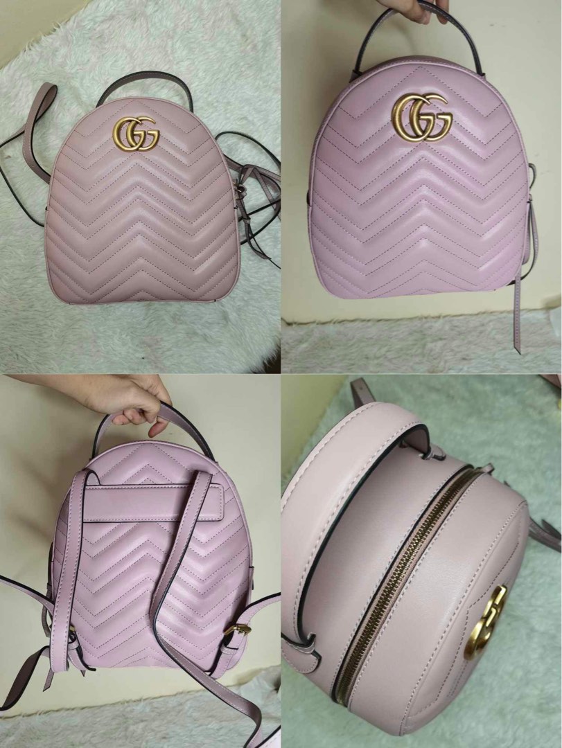 Gucci GG Backpack Marmont Dusty Pink Women s Fashion Bags