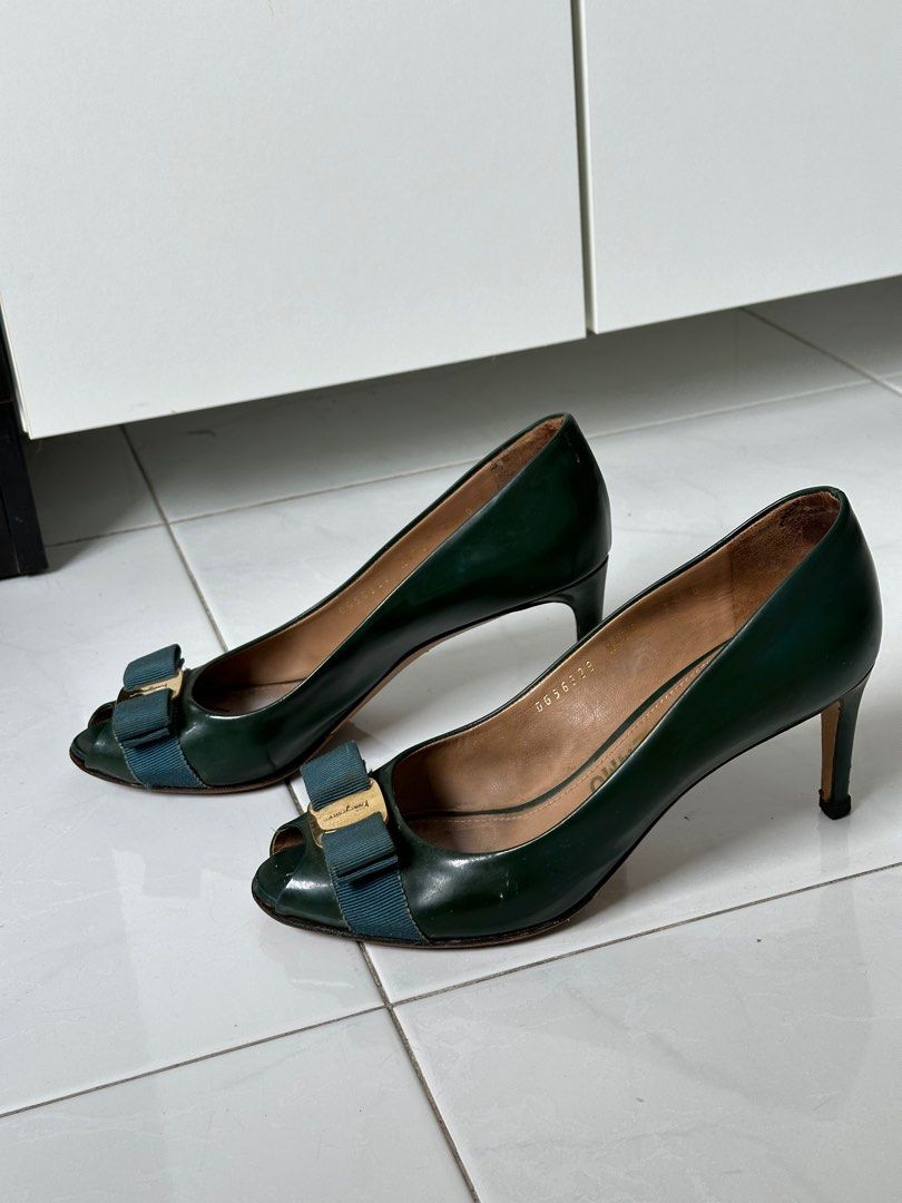 Heavily used Ferragamo Heels Luxury Sneakers Footwear on Carousell