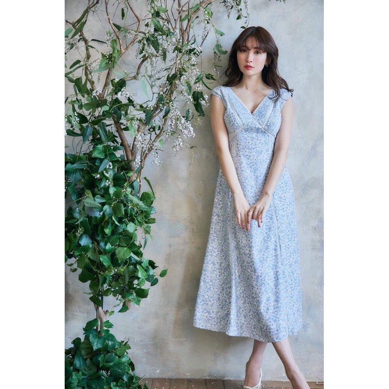 HER LIP TO 花卉洋裝Lace Trimmed Floral Dress