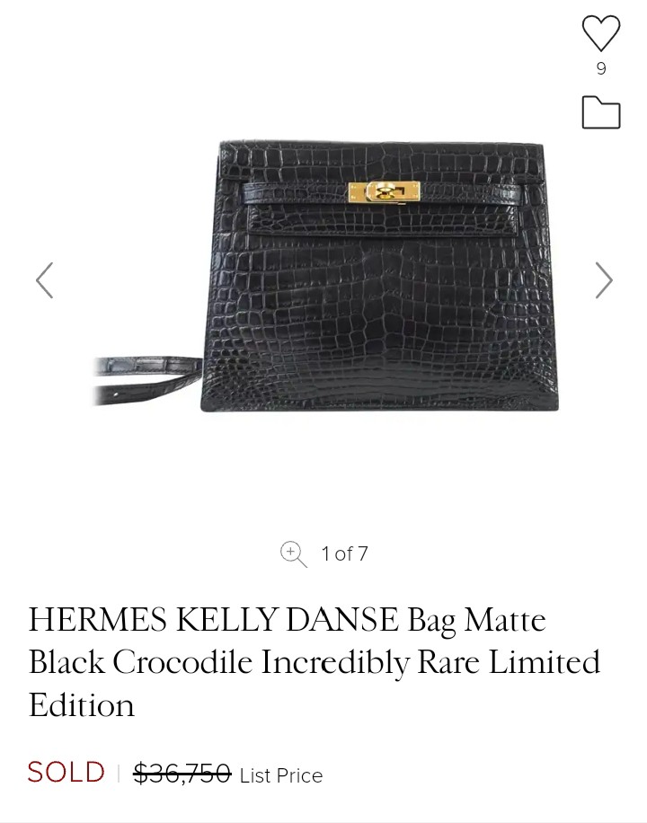 Premium price🤩 Super rare Hermes kelly Danse black matte Croco