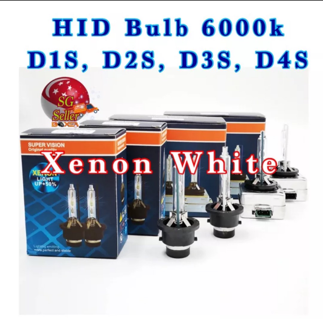 BEAMTECH D1S HID Bulbs, Xenon Headlight Replacement Bulb, 6000K HID