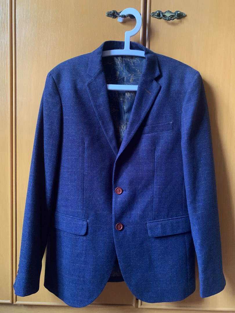 HLA navy blue blazer jacket suit, Men's Fashion, Coats, Jackets and ...