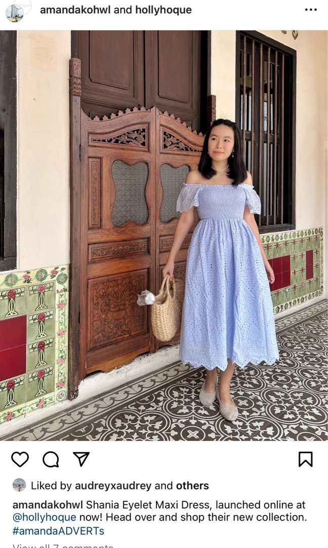Hollyhoque Shania Eyelet Maxi Dress Women s Fashion Dresses