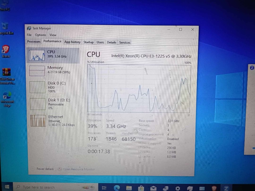 Intel Xeon E3-1225 v5 @ 3.30GHz processor only! 6th generation (Category: Desktops) located in Quezon City. Submitted by jimpierrereyes (Listing ID 1258046635, Image 1). Description: Intel Xeon E3-1225 v5 @ 3.30GHz 6th generation Description: Class: Server Socket: FCLGA1151 Clockspeed: 3.3 GHz Turbo Speed: 3.7 GHz Cores: 4 Threads: 4 Typical TDP: 80 W Cache Size: L1: 256 KB, L2: 1.0 MB, L3: 8 MB Memory Support: Max. Memory Size: 64 GB (DDR4-1866/
