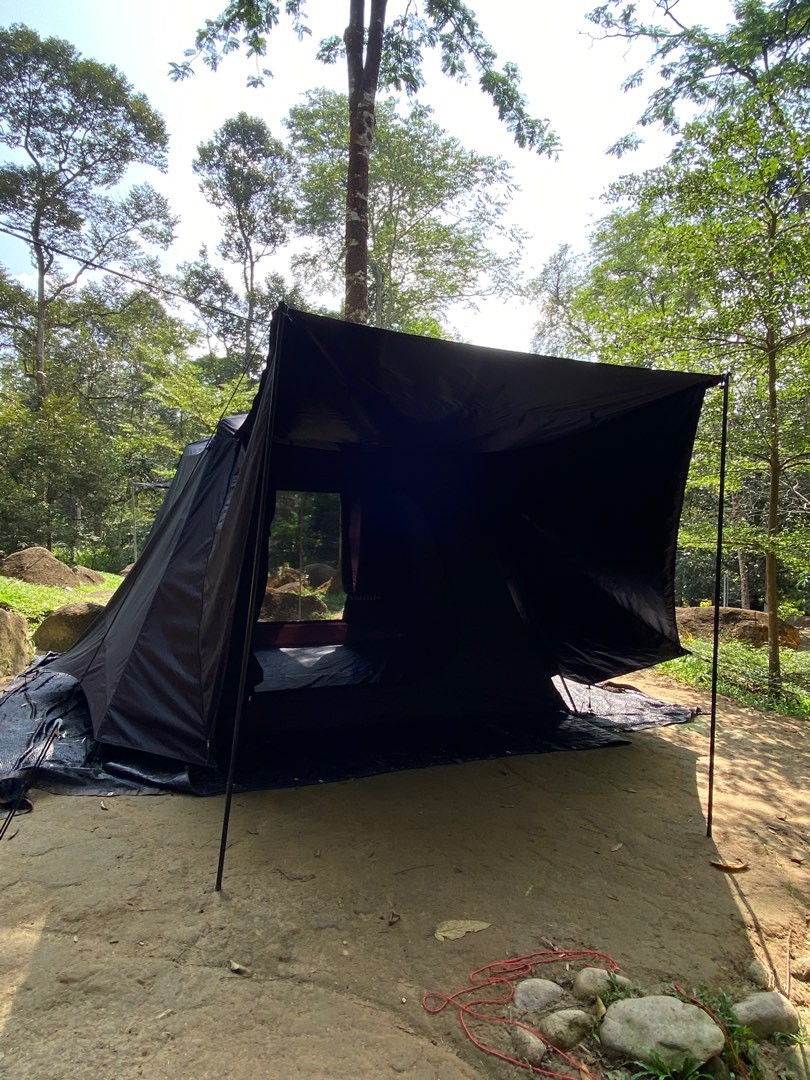 Khemah Vidalido Cabin XL Black, Sports Equipment, Hiking & Camping on ...