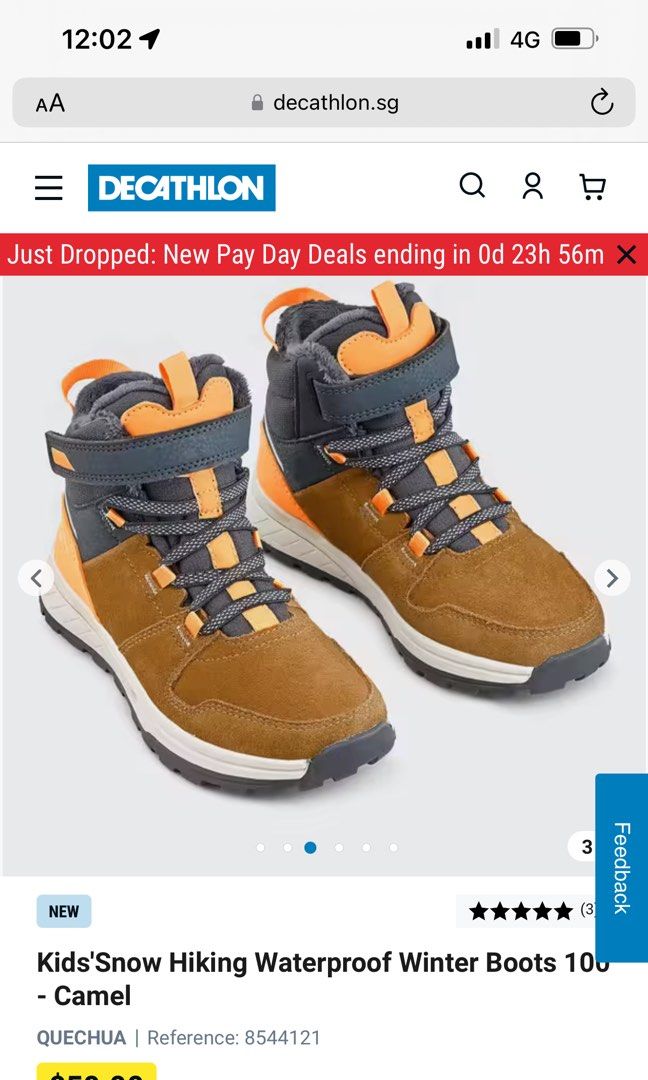 Childrens snow boots best sale decathlon