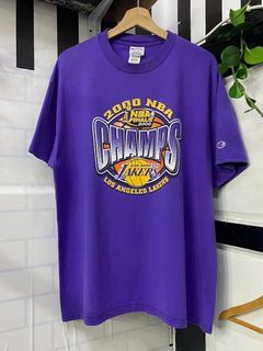 thecaptainsvintage Y2K Los Angeles Lakers 2000 NBA Finals Champions Basketball O'Neal Bryant T-Shirt XXL