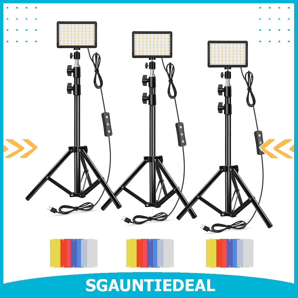 Led Video Lighting Kit Dimmable 5600K USB 70 LED Video Light with Mini