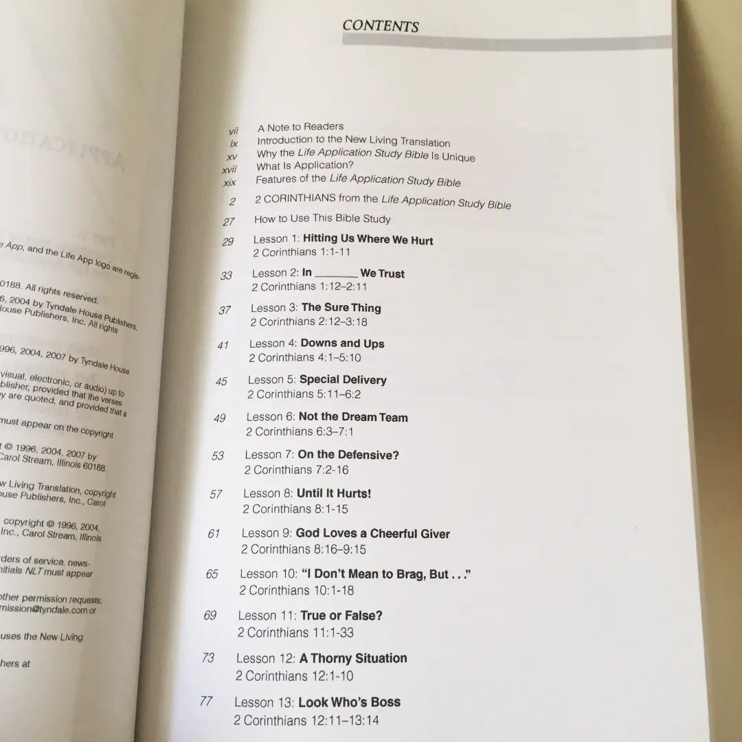 Life Application Bible Studies 2 Corinthians Hobbies Toys Books Life application bible studies 2 corinthians hobbies toys books