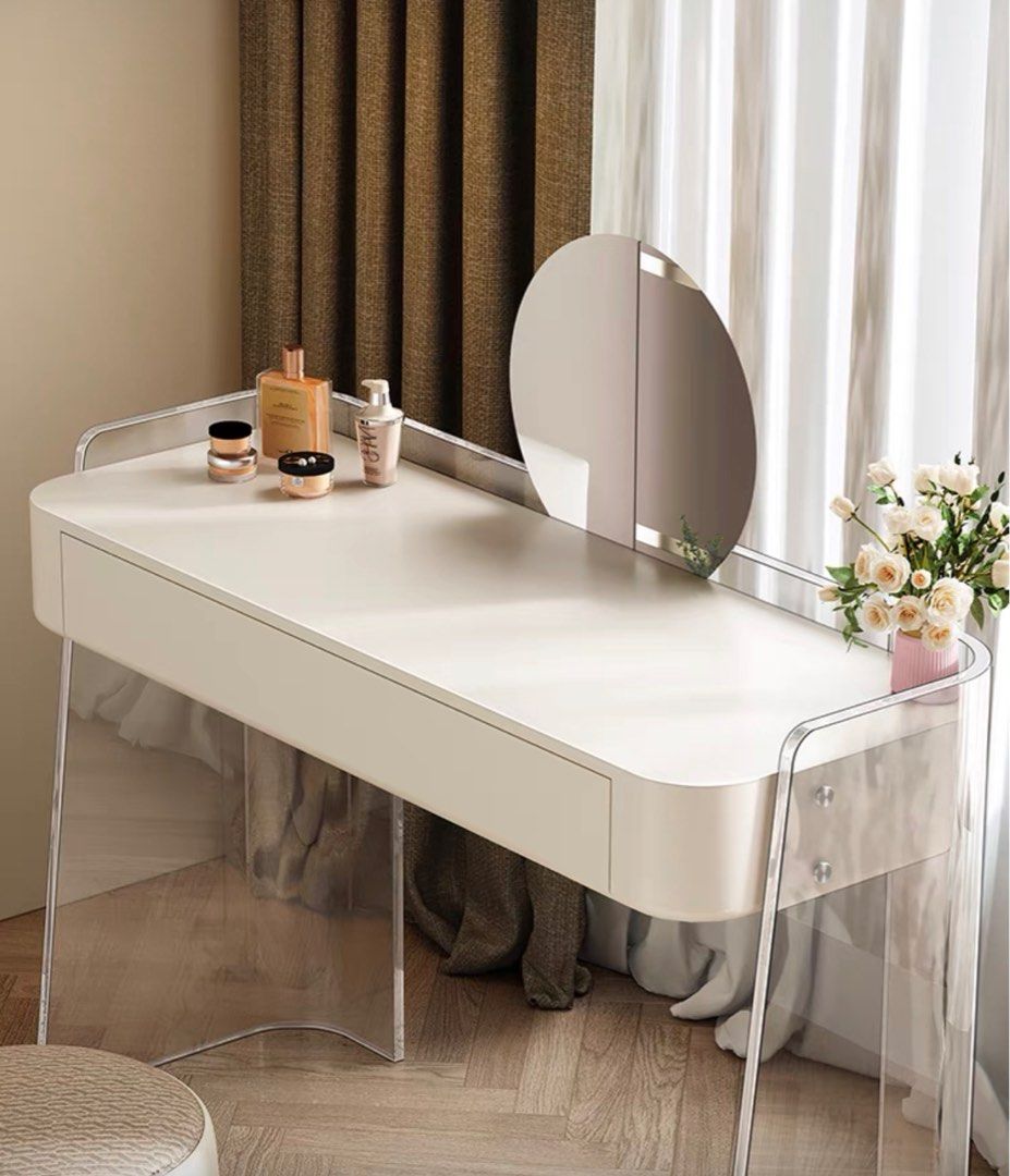 Lucite vanity shop table