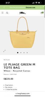 Le Pliage Green M Tote bag Pink - Recycled canvas (L2605919P75