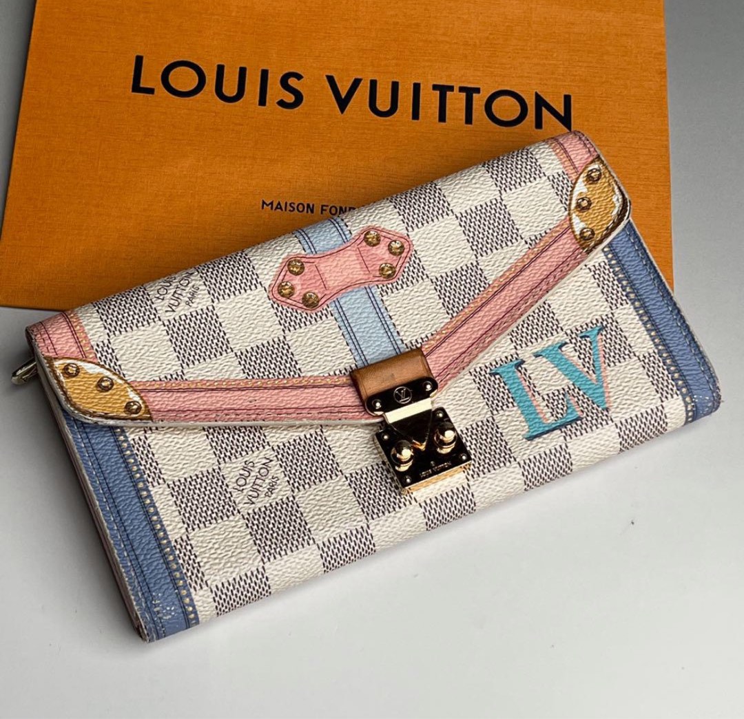 Louis Vuitton Damier Azur Summer Trunk Sarah Wallet