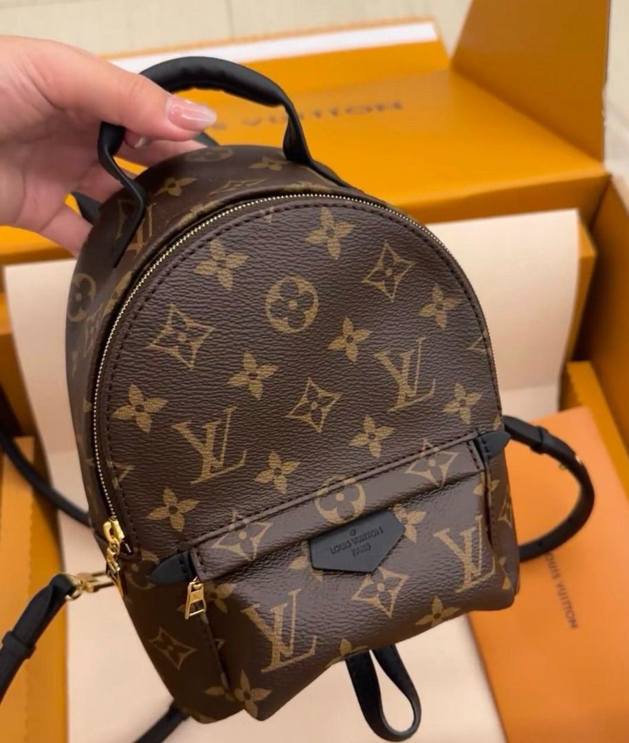 Full Set Authentic Louis Vuitton LV Palm Springs Mini Backpack Crossbody,  Women's Fashion, Bags & Wallets, Backpacks on Carousell