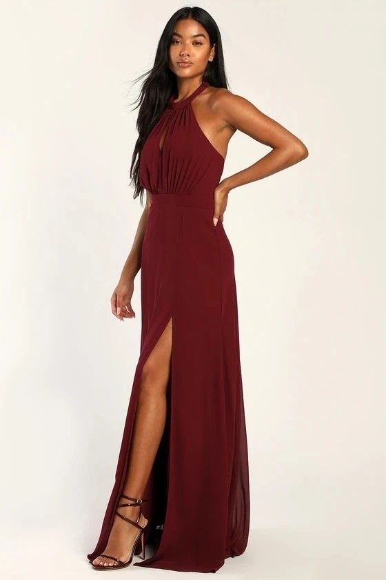 Lulu s Burgundy dress Women s Fashion Dresses Sets Dresses on
