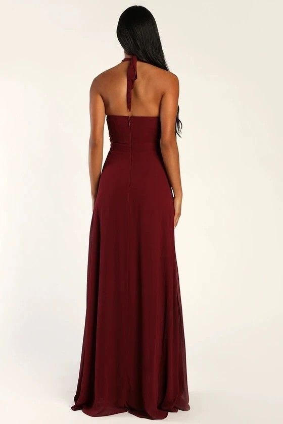 Burgundy dress lulus sale