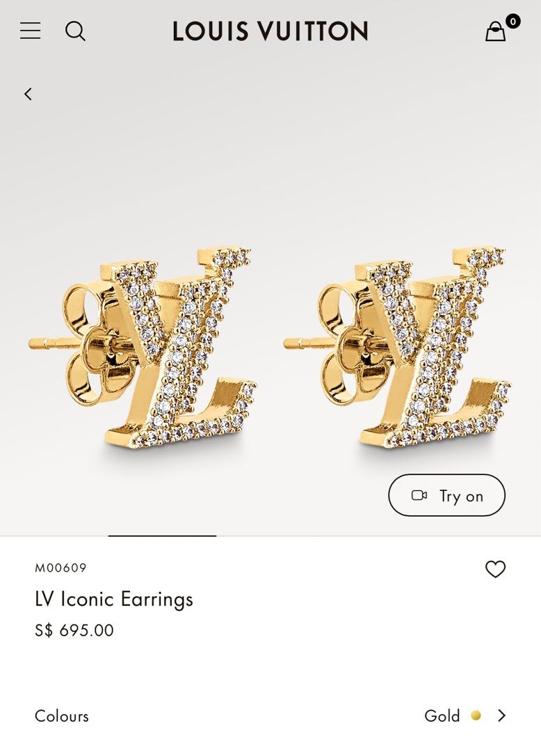 Louis Vuitton Lv Iconic Earrings (LV ICONIC EARRINGS, M00609