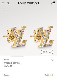 Authentic Louis Vuitton Essential V Earrings 1 x 1cm Accessory Luxury From  Japan