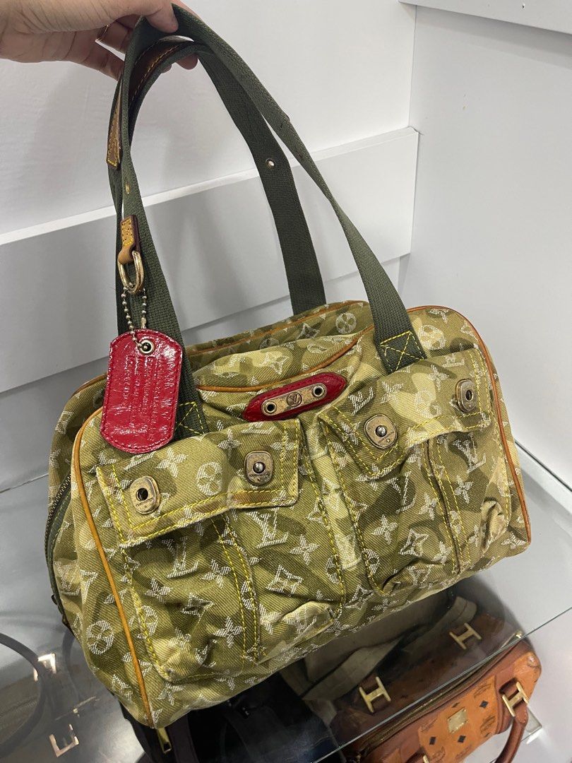Louis Vuitton Ltd Edition Green Denim Murakami Monogramoflage Lys Tote Bag  at 1stDibs