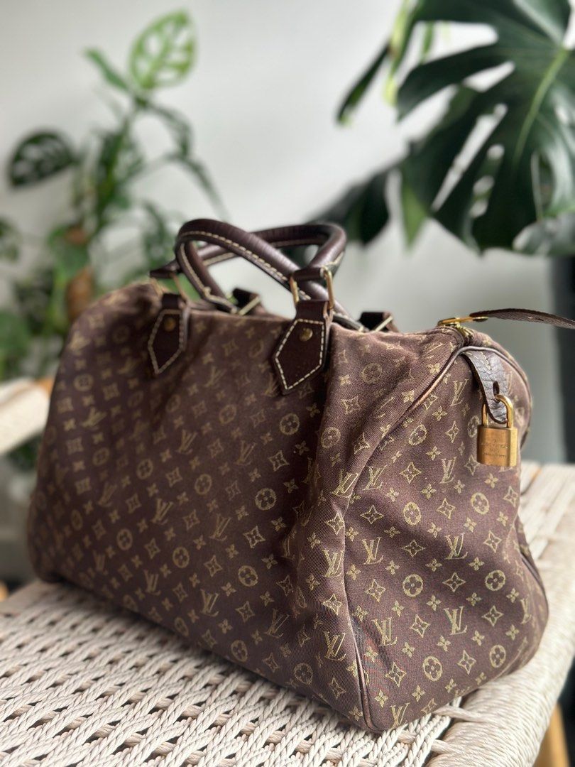 Louis Vuitton Monogram Mini Lin Speedy 30 - Brown Handle Bags, Handbags -  LOU433541