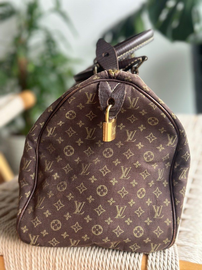 LV Speedy 30 Brown Mini Lin Monogram Idylle Canvas Handbag, Luxury, Bags &  Wallets on Carousell