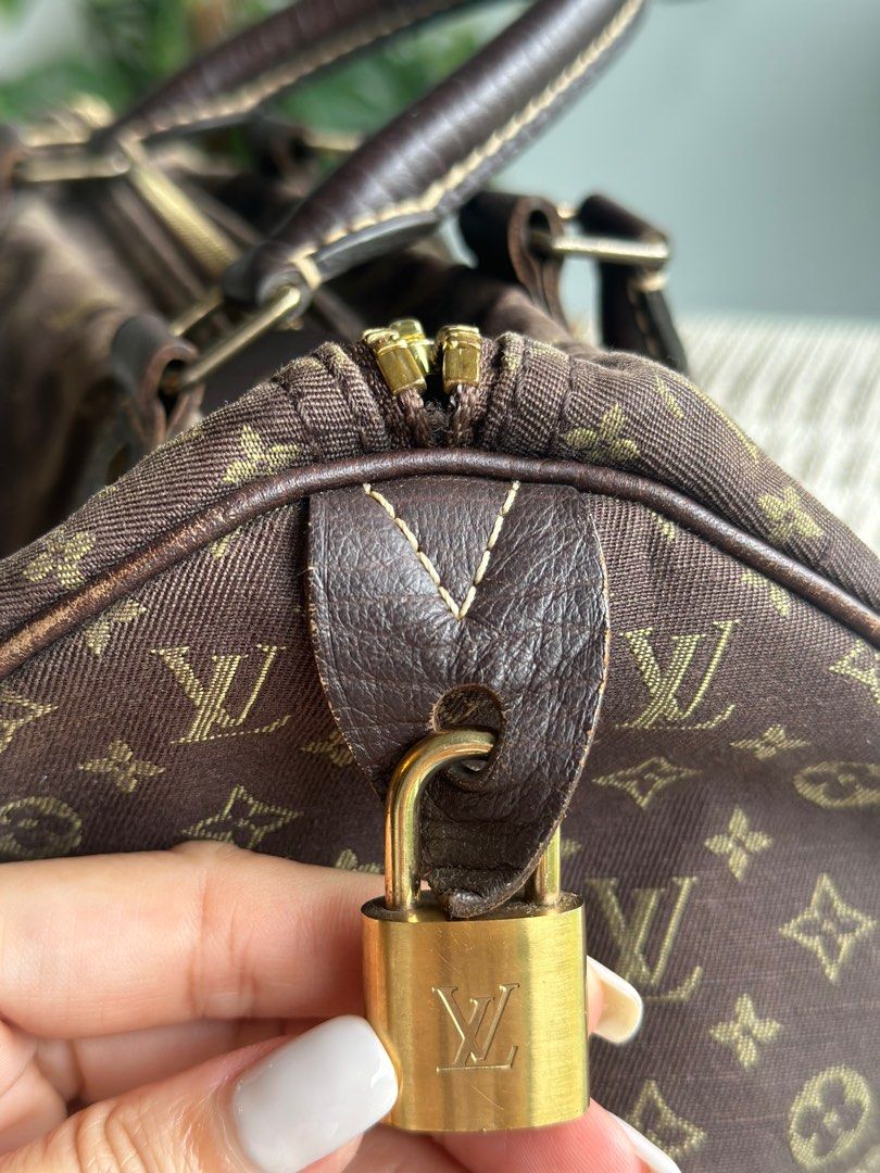 Louis Vuitton Speedy 30 Monogram Idylle Mini Lin Satchel Bag
