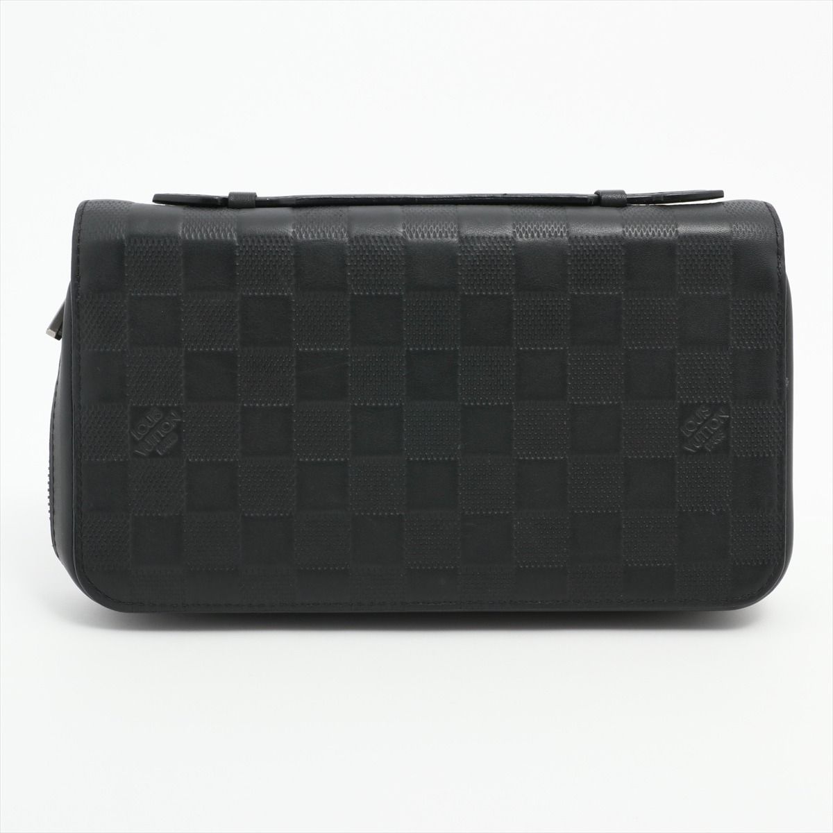 LOUIS VUITTON N61254 Damier Infini Zippy XL Zip Around Long Wallet Black