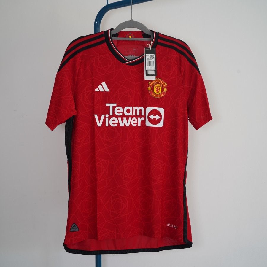 Manchester United Home Jersey MU 2023 2024 Original Authentic Player Issue Adidas 100 Asli PI Football Shirt Kit Soccer Shirt Baju Bola Kaos