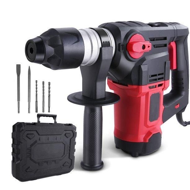 Meterk Rotary Hammer Drill 12.5A 7.4J Impact Energy 6 Speed Speed Regulation Safety Clutch VDT Vibration Reduction