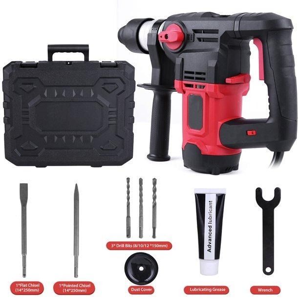 Meterk Rotary Hammer Drill 12.5A 7.4J Impact Energy 6 Speed