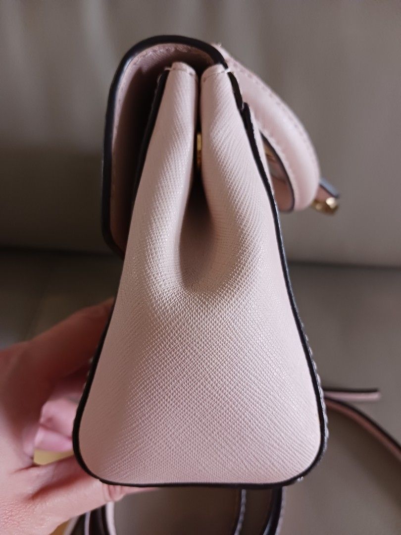 Michael Michael Kors Ava Extra Small Saffiano Leather Cross Body Bag In  Soft Pink