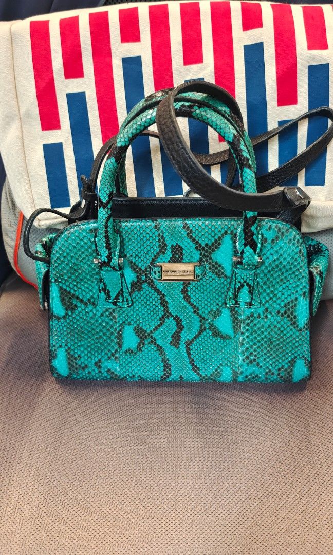 Michael kors python bag green deals