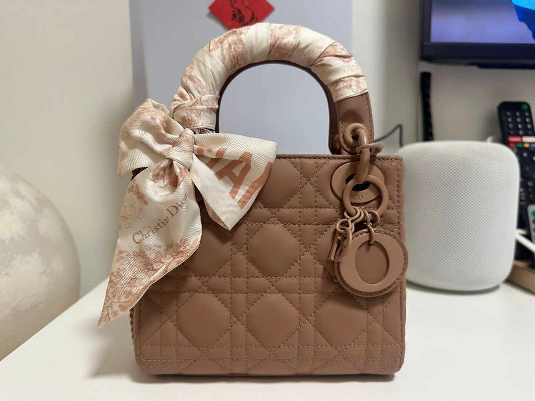 Mini lady cheap dior matte pink