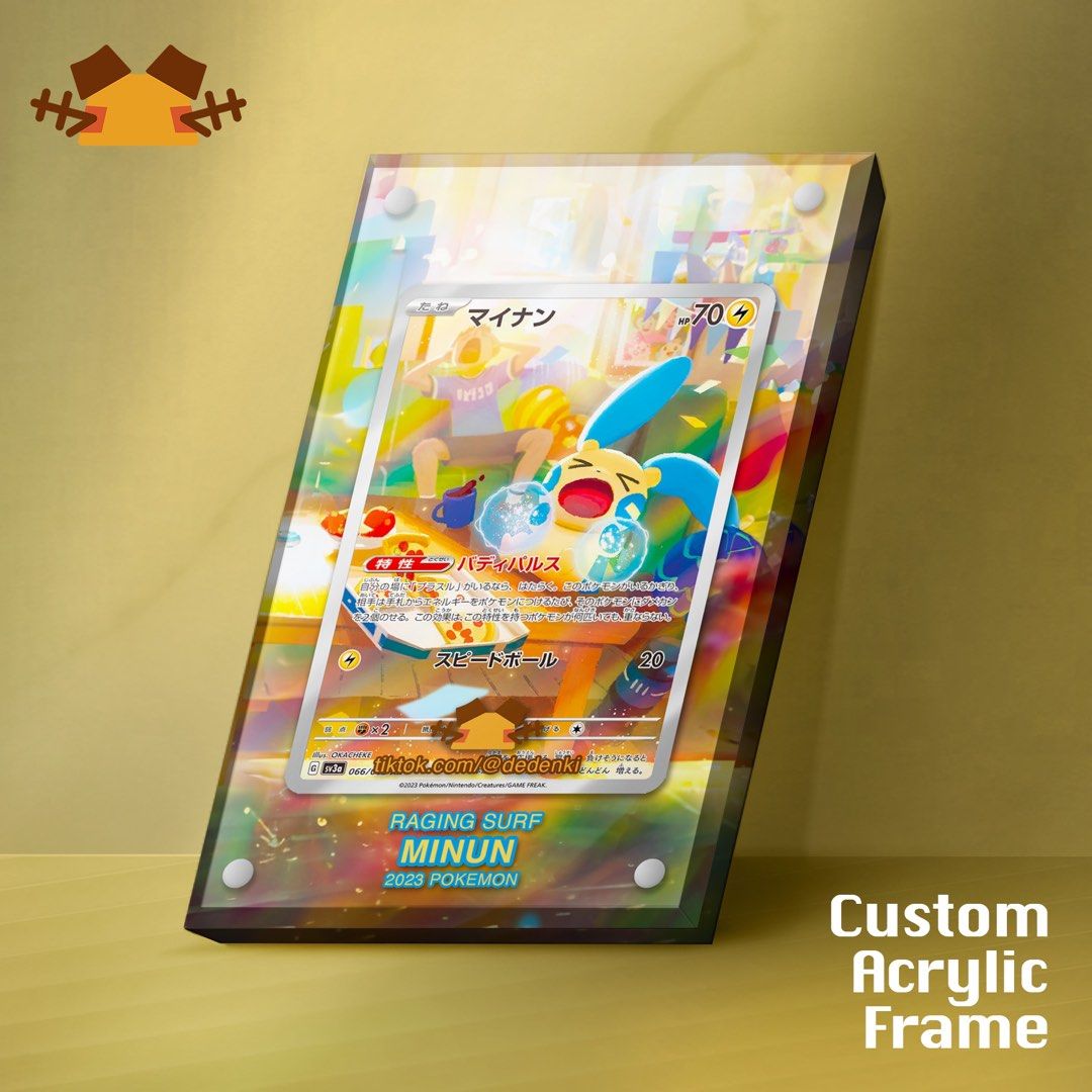Minun & Pulse Custom Card Frame, Hobbies & Toys, Toys & Games on Carousell