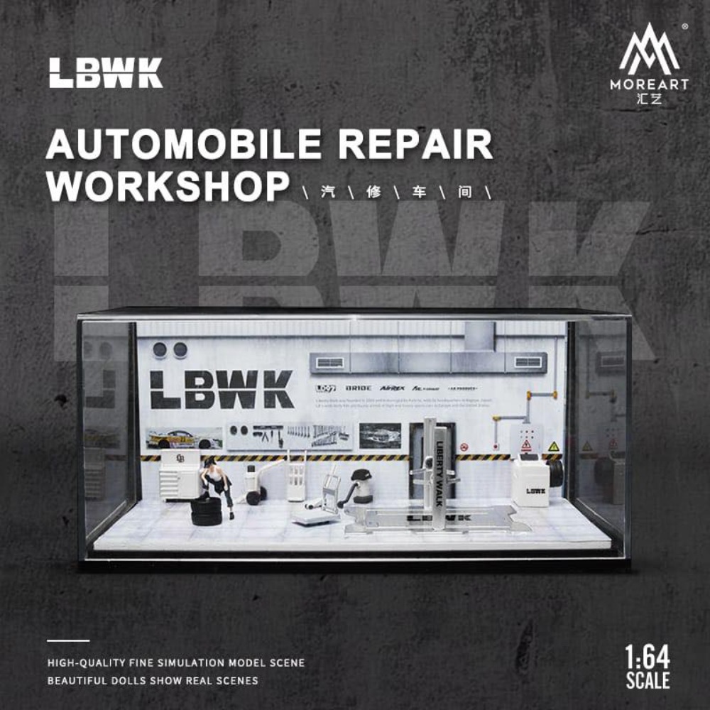 MoreArt 1/64 Scale LBWK One-Piece Diorama Auto Repair Shop, Hobbies ...
