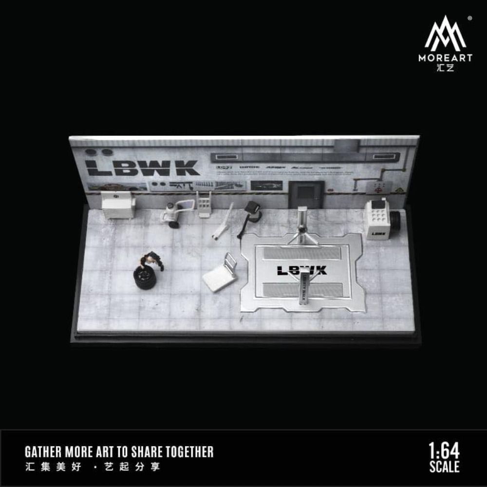 MoreArt 1/64 Scale LBWK One-Piece Diorama Auto Repair Shop, Hobbies ...