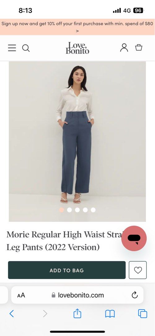 Buy Morie Regular High Waist Straight Leg Pants (2022 Version