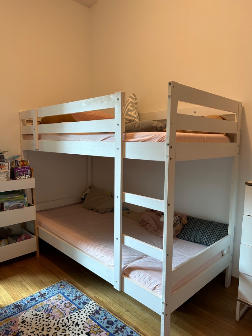 MYDAL Bunk bed frame, white, Furniture & Home Living, Furniture, Bed