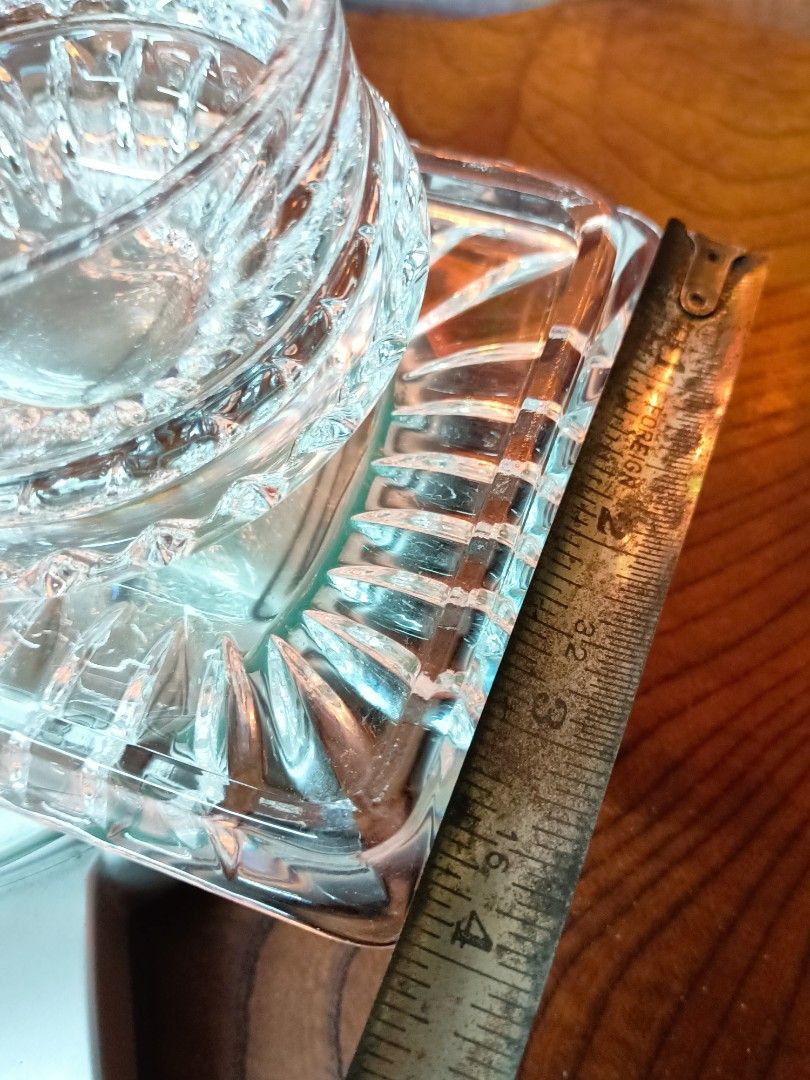 Diamond Cut Crystal Glass Vintage Milk Pitcher