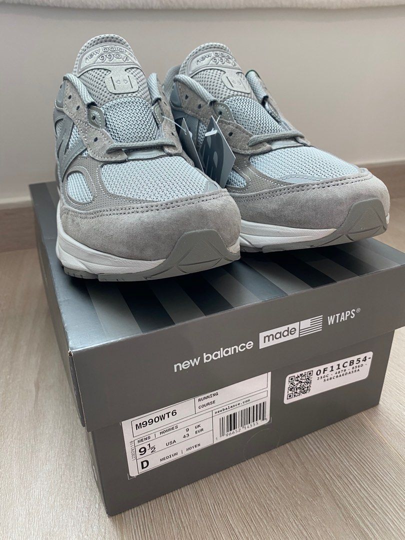 US 9.5)New Balance x WTAPS 990v6 , 男裝, 鞋, 波鞋- Carousell