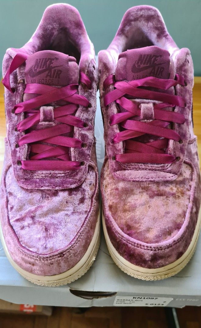 crushed velvet nike air force 1