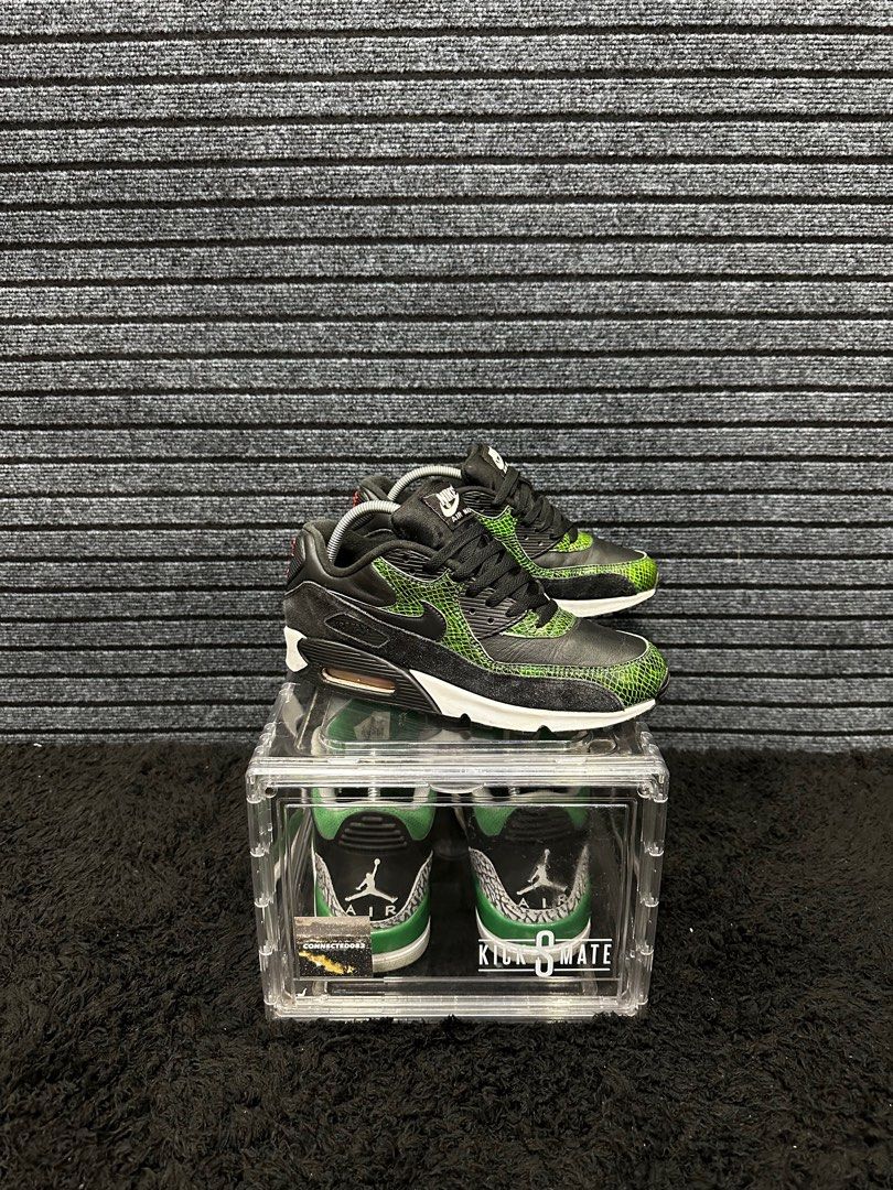 Nike Air Max 90 Green Python Men s Fashion Footwear Sneakers on