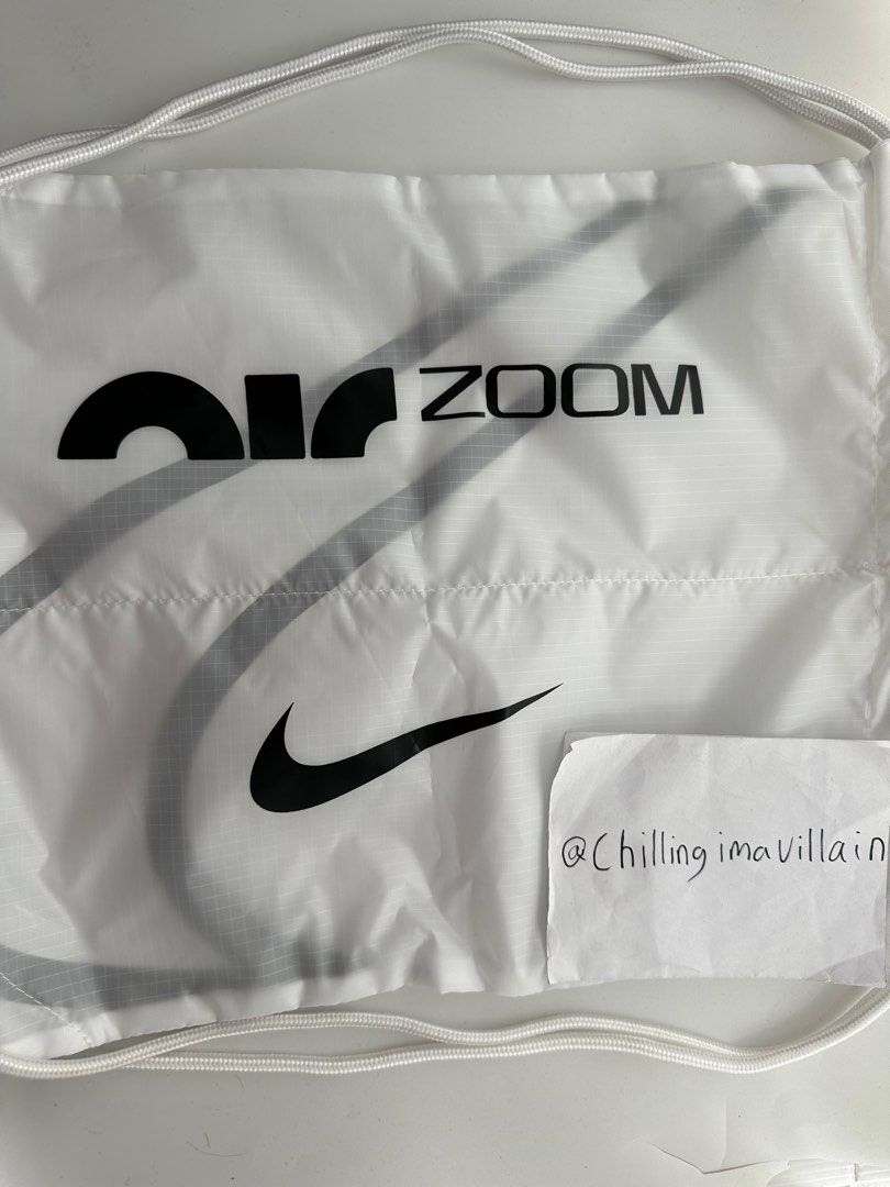 Nike Air Zoom Drawstring Bag Dust Draw String Shoe Bag White Alphafly Tempo Next 2