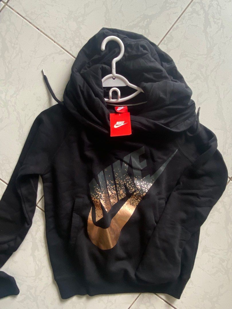 Nike black metallic hoodie sales