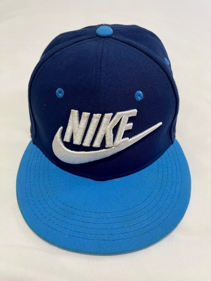 Nike True Limitless Kids Baseball Cap Snapback Blue Dark Navy Big Swoosh Logo