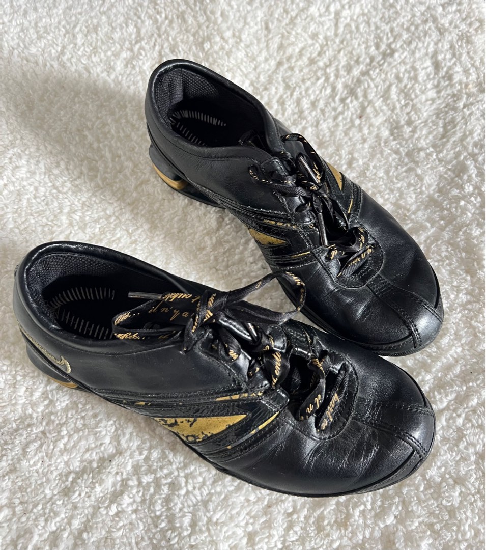 nike gold plated shoes